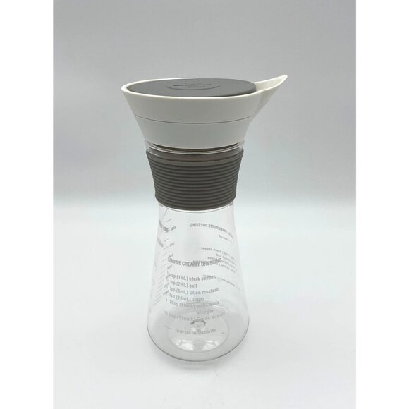 Pampered Chef Measure Mix and Pour Hourglass Lidded Container Imprinted Recipes - Picture 1 of 4